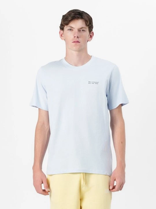 Foto van product T-shirt print Les Deux lichtblauw