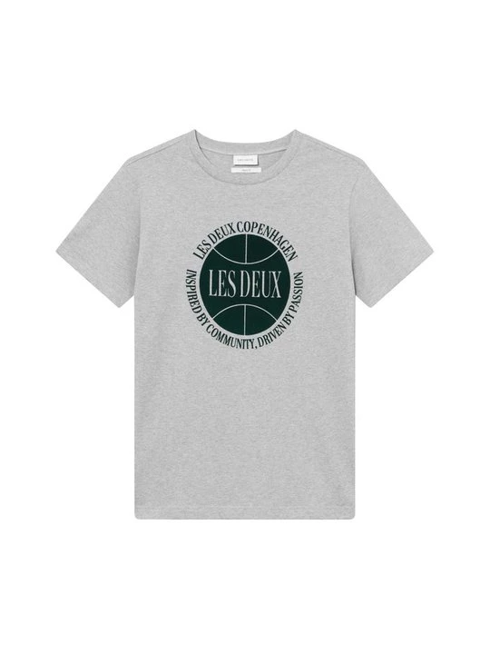 Foto van product T-shirt print Les Deux lichtgrijs