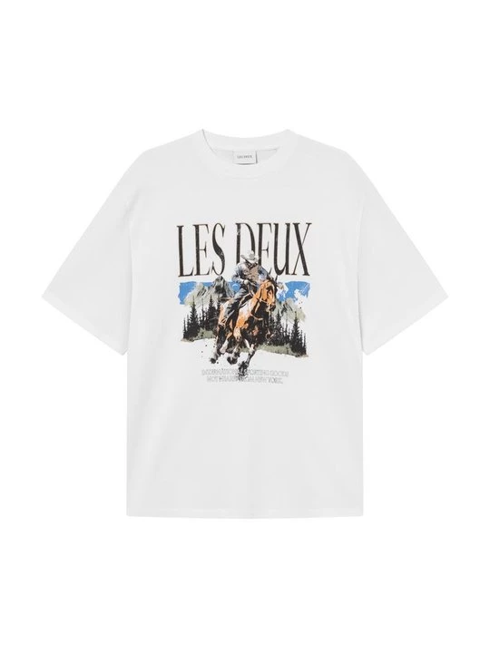 Foto van product T-shirt print Les Deux wit