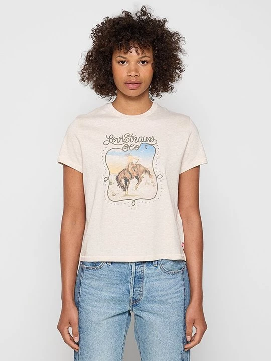 Foto van product T-shirt print Levi's crème