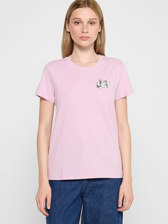 Foto van product T-shirt print Levi's donkerroze