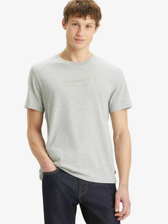 Foto van product T-shirt print Levi's grijs gemêleerd