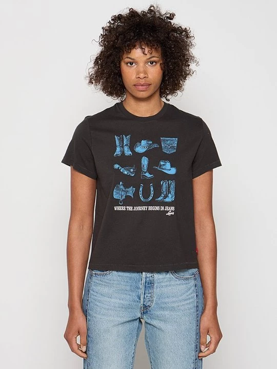 Foto van product T-shirt print Levi's zwart