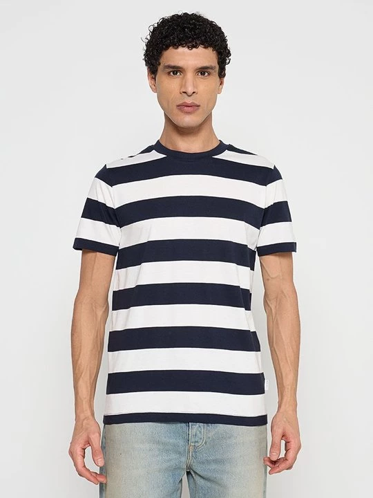 Foto van product T-shirt print lindbergh donkerblauw