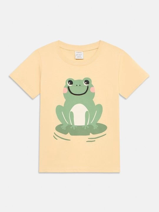 Foto van product T-shirt print Lindex geel