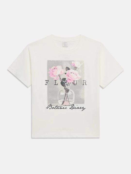 Foto van product T-shirt print Lindex wit