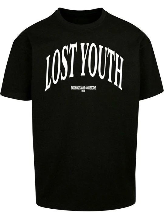 Foto van product T-shirt print Lost Youth zwart