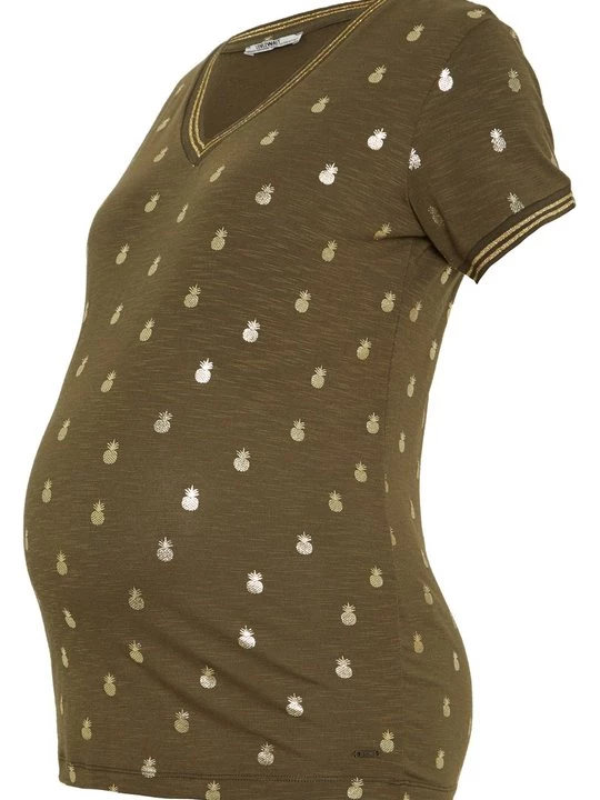 Foto van product T-shirt print Love2wait olijfgroen