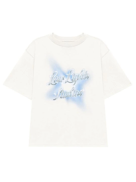 Foto van product T-shirt print Low Lights Studios crème