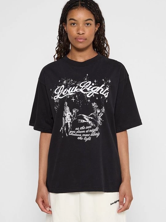 Foto van product T-shirt print Low Lights Studios zwart