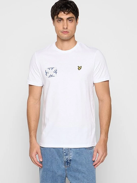 Foto van product T-shirt print Lyle & Scott wit