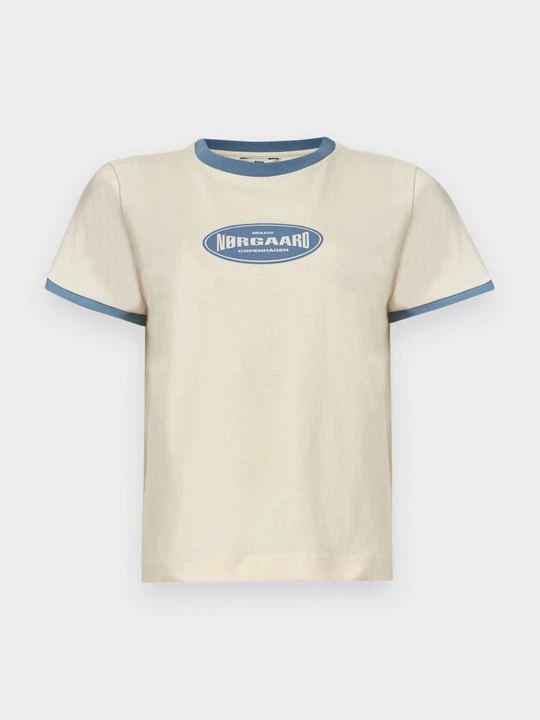 Foto van product T-shirt print Mads Nørgaard crème