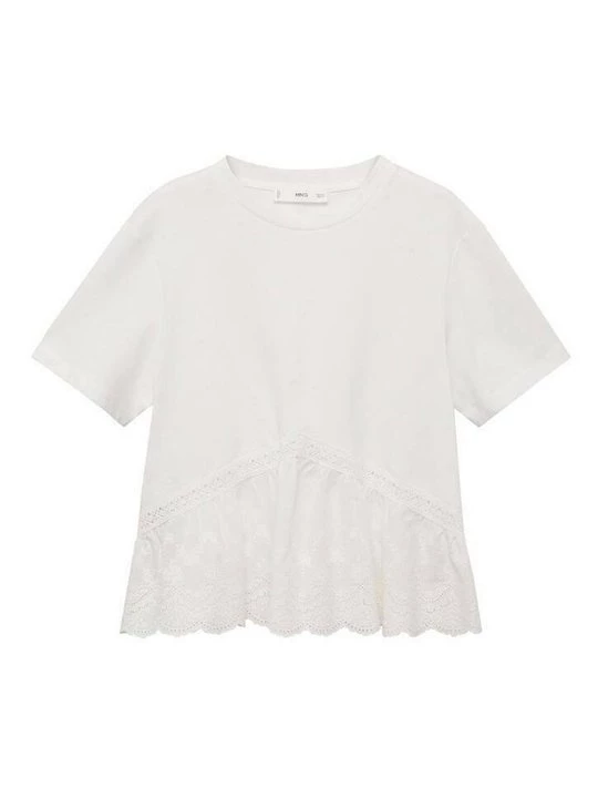 Foto van product T-shirt print Mango crème