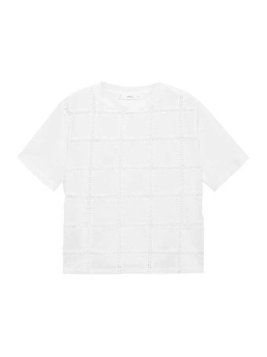 Foto van product T-shirt print Mango crème