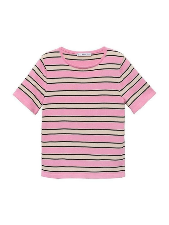 Foto van product T-shirt print Mango donkerroze