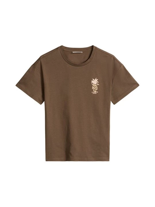Foto van product T-shirt print Marc O'Polo donkerbruin