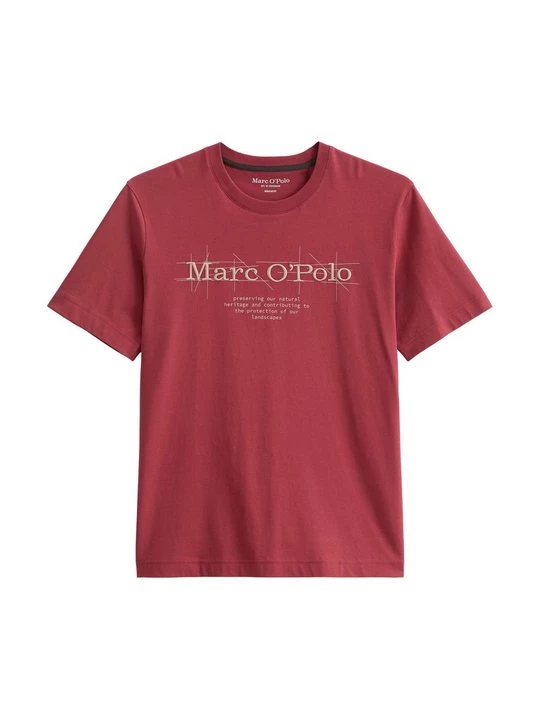 Foto van product T-shirt print Marc O'Polo lichtrood