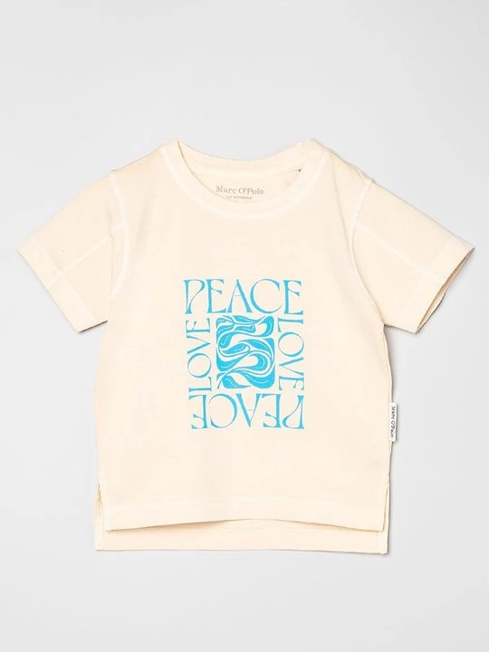 Foto van product T-shirt print Marc O'Polo zandkleur