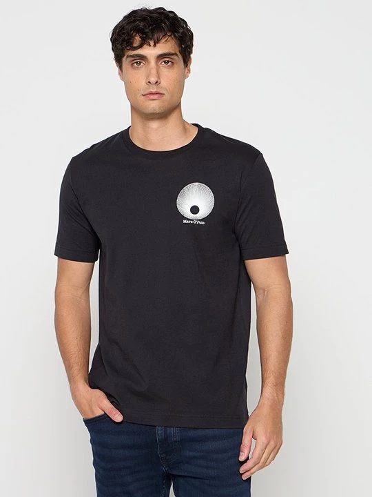 Foto van product T-shirt print Marc O'Polo zwart