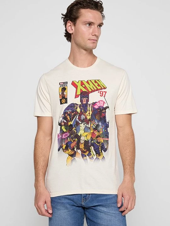 Foto van product T-shirt print Marvel beżowy