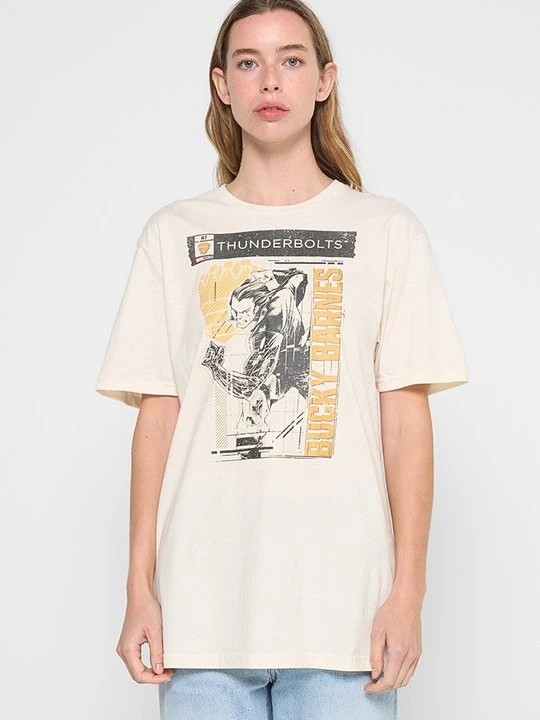 Foto van product T-shirt print Marvel beżowy