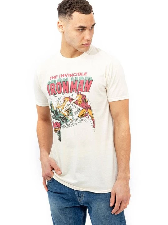 Foto van product T-shirt print Marvel beżowy