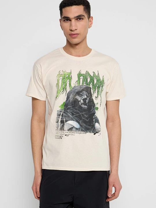 Foto van product T-shirt print Marvel beżowy