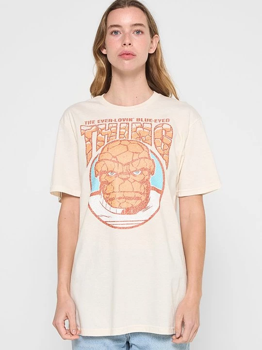 Foto van product T-shirt print Marvel beżowy