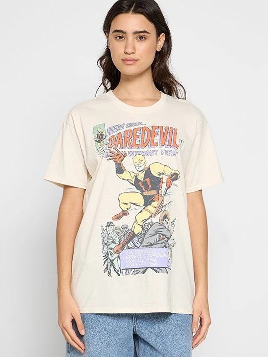 Foto van product T-shirt print Marvel beżowy