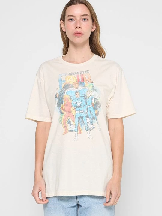 Foto van product T-shirt print Marvel beżowy
