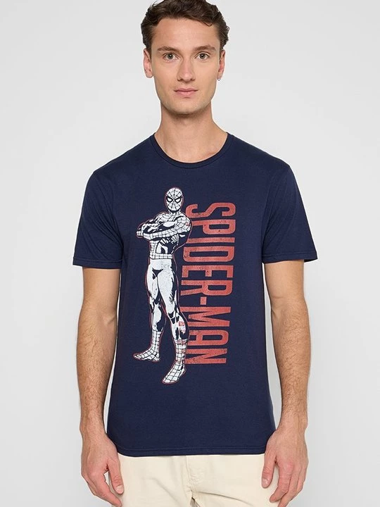 Foto van product T-shirt print Marvel donkerblauw