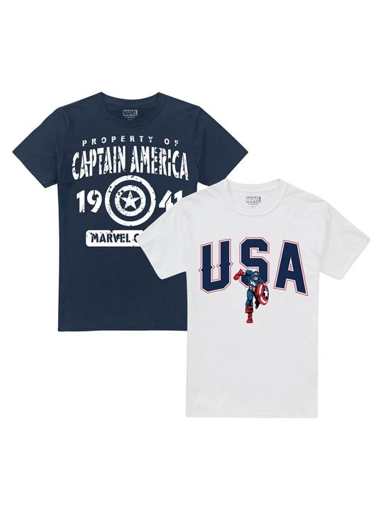 Foto van product T-shirt print Marvel donkerblauw