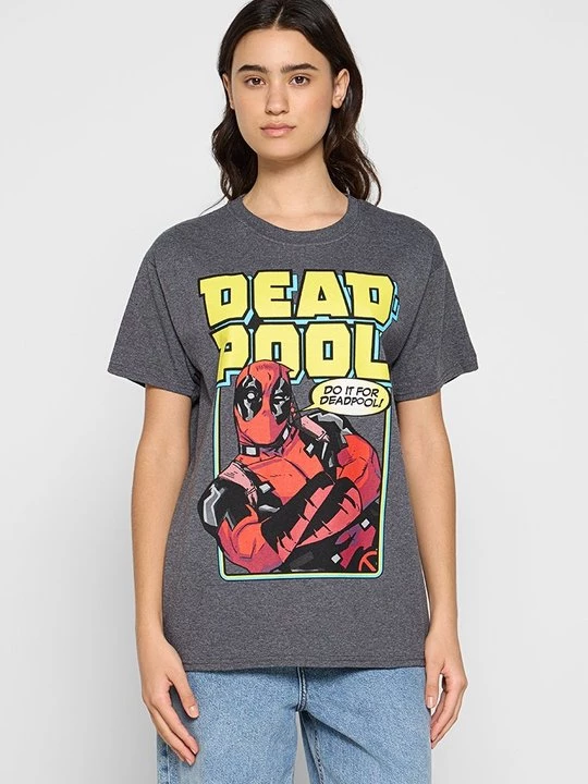 Foto van product T-shirt print Marvel donkergrijs