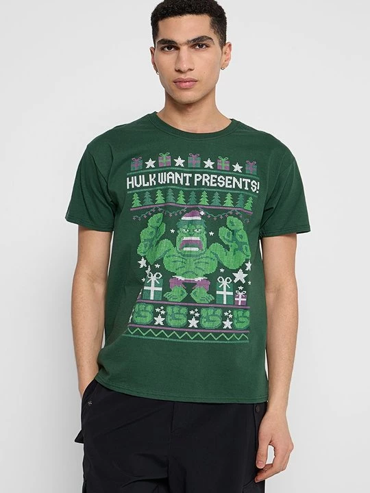 Foto van product T-shirt print Marvel donkergroen