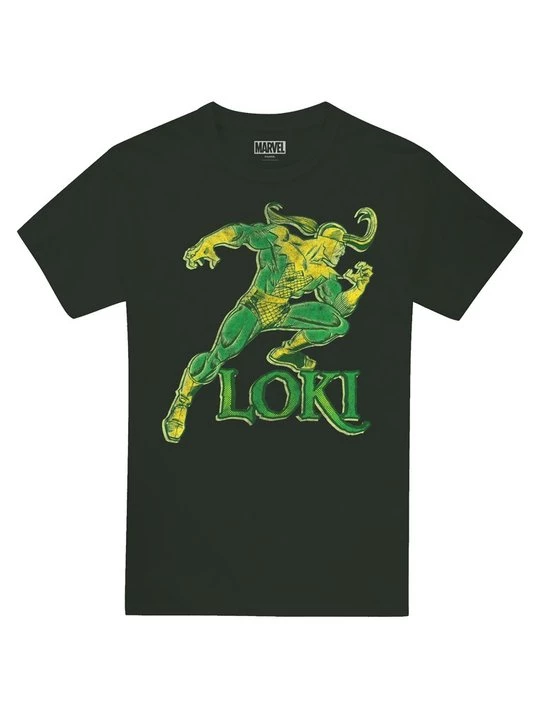 Foto van product T-shirt print Marvel donkergroen
