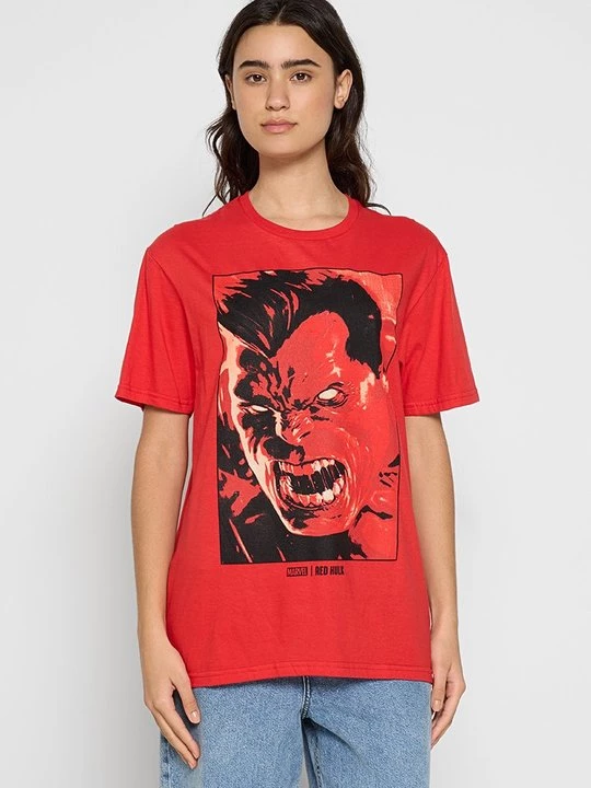 Foto van product T-shirt print Marvel donkerrood