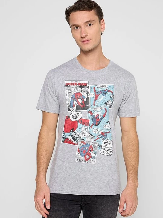 Foto van product T-shirt print Marvel grijs