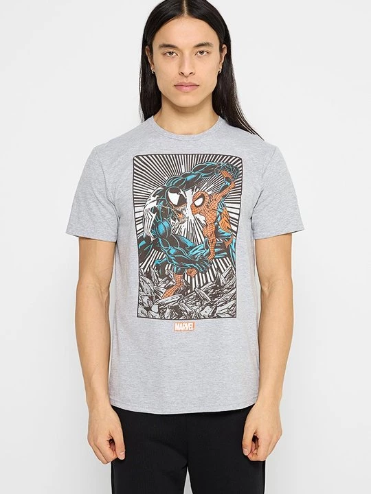 Foto van product T-shirt print Marvel grijs