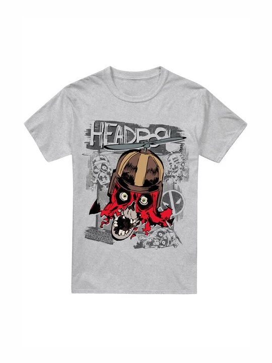 Foto van product T-shirt print Marvel grijs gemêleerd