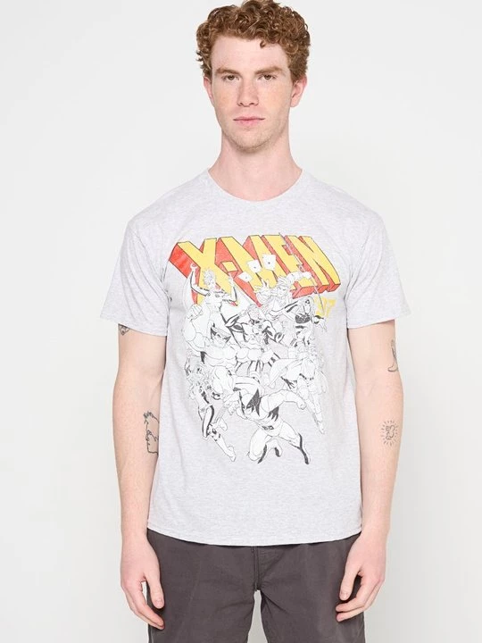 Foto van product T-shirt print Marvel lichtgrijs