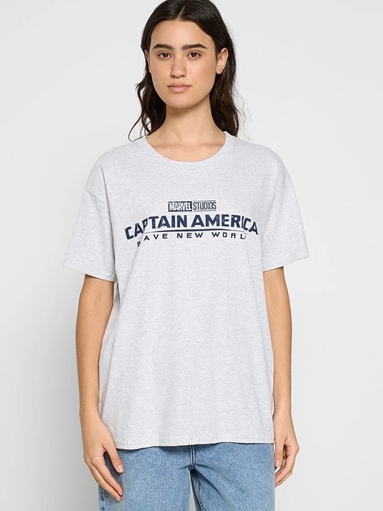 Foto van product T-shirt print Marvel lichtgrijs