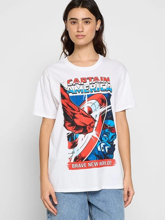 Foto van product T-shirt print Marvel wit