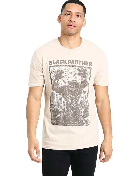 Foto van product T-shirt print Marvel zandkleur
