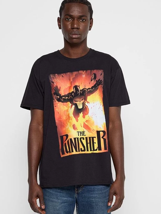 Foto van product T-shirt print Marvel zwart