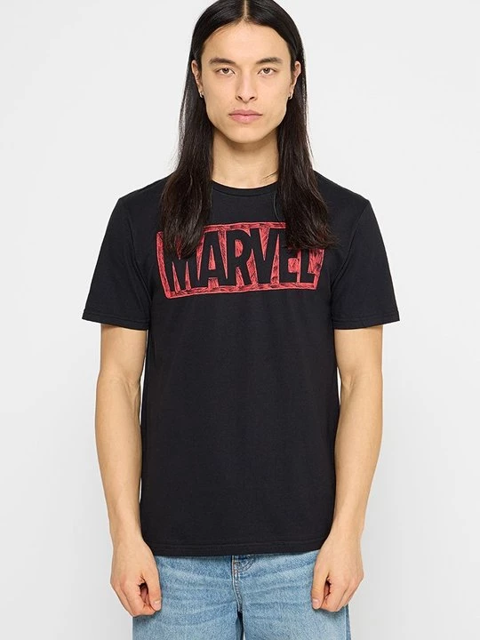 Foto van product T-shirt print Marvel zwart