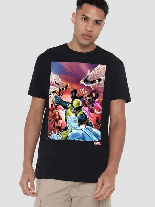 Foto van product T-shirt print Marvel zwart