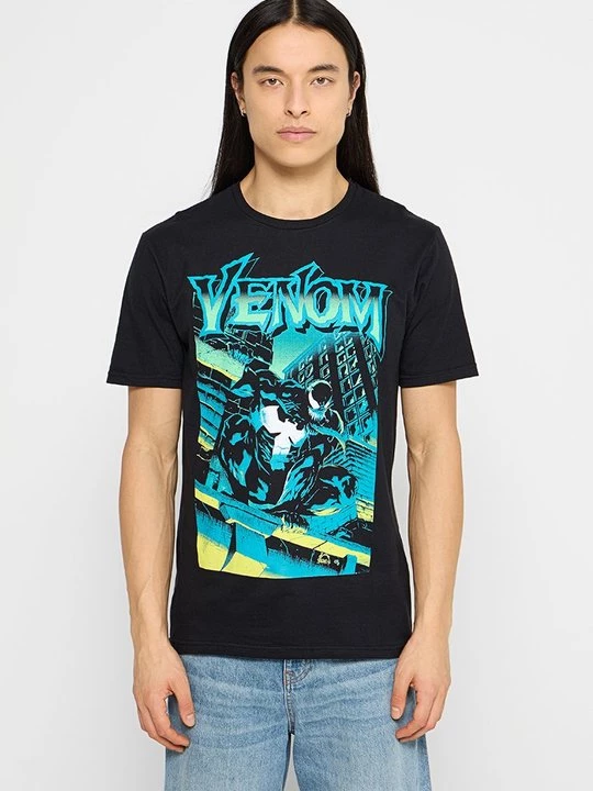 Foto van product T-shirt print Marvel zwart