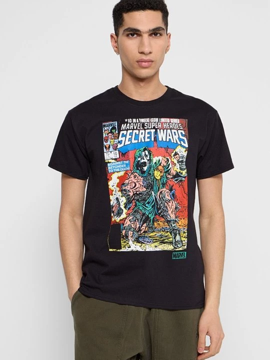 Foto van product T-shirt print Marvel zwart