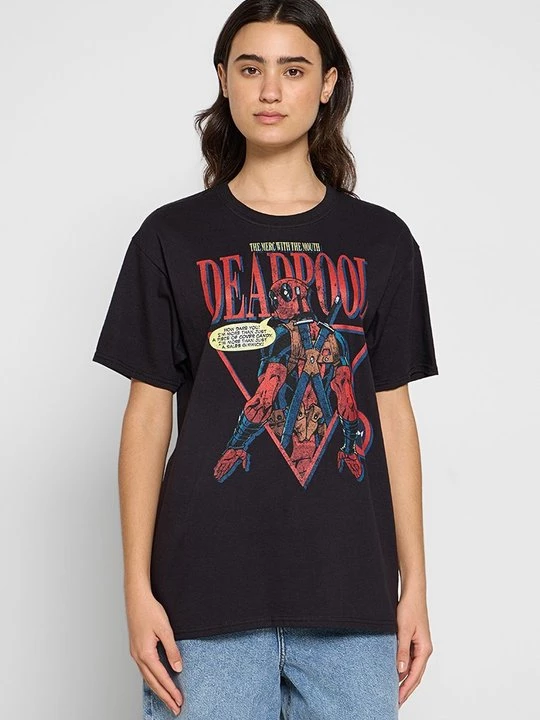 Foto van product T-shirt print Marvel zwart