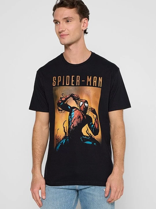 Foto van product T-shirt print Marvel zwart